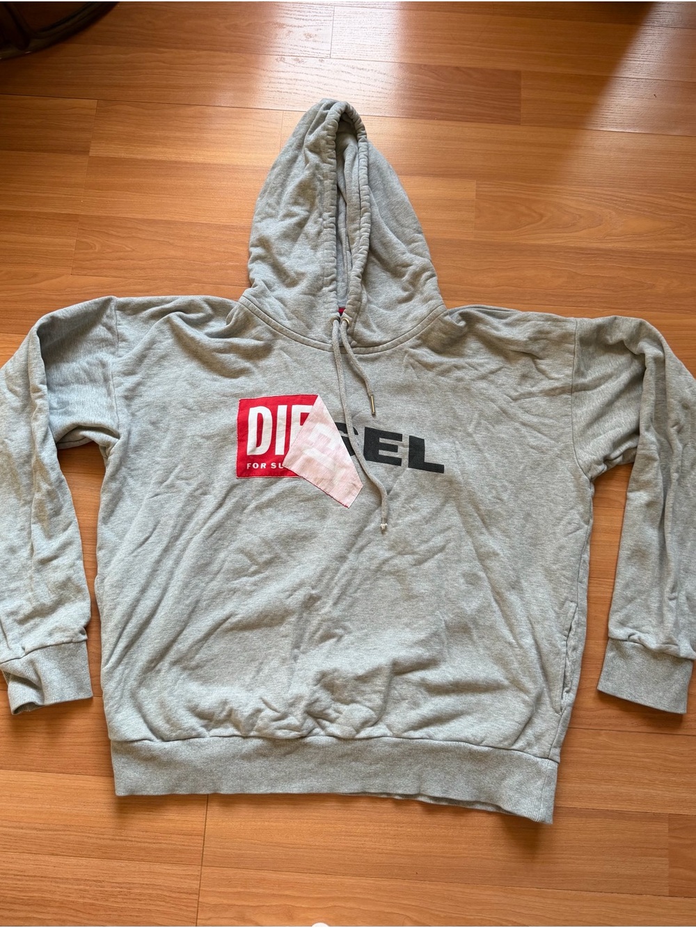 Diesel For Successful Living Hoodie Y2K Gray XXL